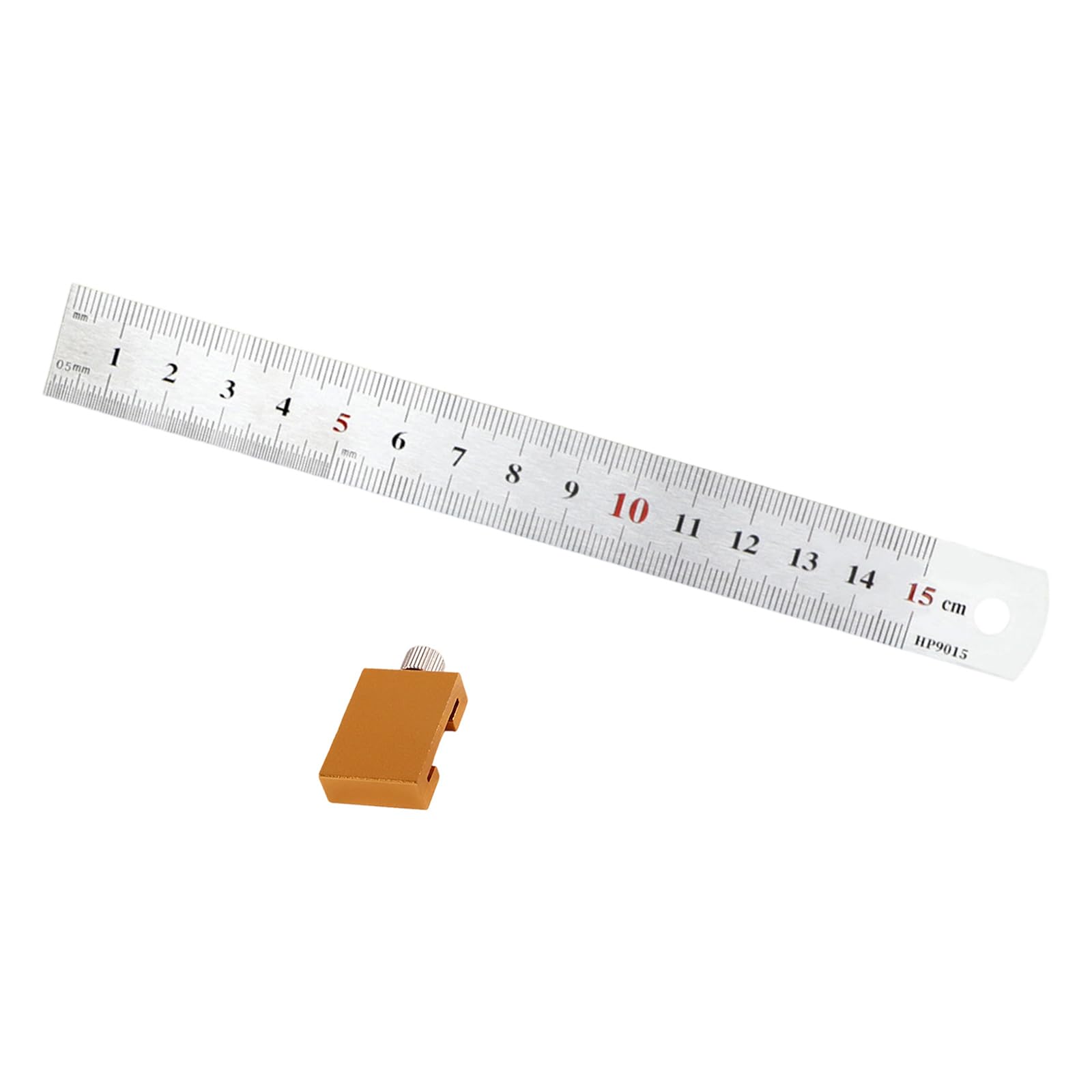 Professional Woodworking Scale with Alignment Block Aluminum Marking Ruler for Enhances Accuracy in Woodcraft Tasks Woodworking Measuring Ruler
