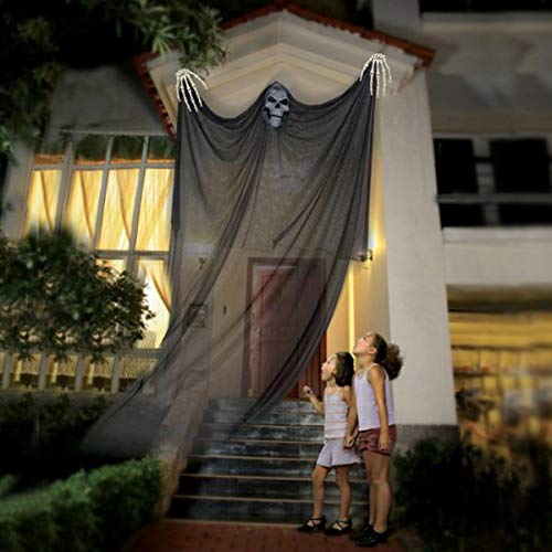 Vohoney Halloween Decorations Hanging Ghost Prop Flying Scary Skeleton Ghost Creepy Ornament for House Vampire Party Bar (Halloween Hanging Ghost for Black)