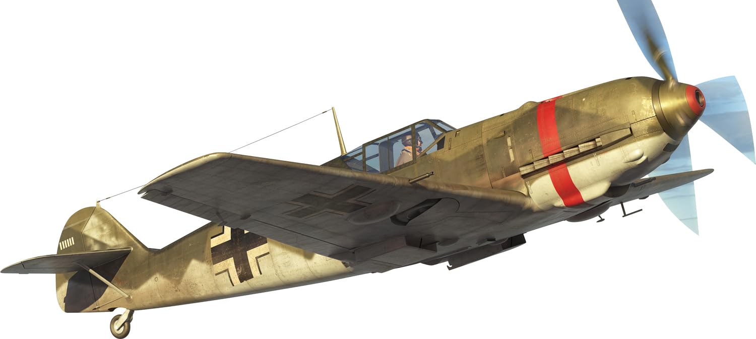 Airfix Standard Model Set - A05120C Messerschmitt Bf109E-3/E-4 Model Building Kit - Plastic Plane Kits for Adults & Children 8+, Set Includes Sprues & Decals - 1:48 Scale