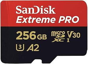 SanDisk Extreme 256GB microSDXC UHS-I Card with Adapter - SDSQXAO-256G-GN6MA