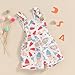 Adobabirl Toddler Baby 4th of July Outfit Girl Boy American Flag Overall Shorts Suspender Denim Jumpsuit with Pocket (US, Age, 4 Years, 5 Years, Ice Cream Beige)