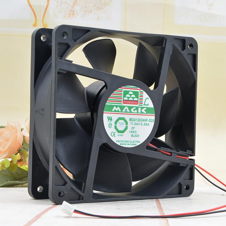 MGA12024HF-025 12025 24V 0.30A 12cm 2-Wire Inverter Cooling Fan