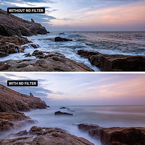 Image of JJC F-NDV52 Series Variable Neutral Density Filter (52mm) for Camera Lens Photography, ND2 - ND400 Adjustable ND Filter, Black