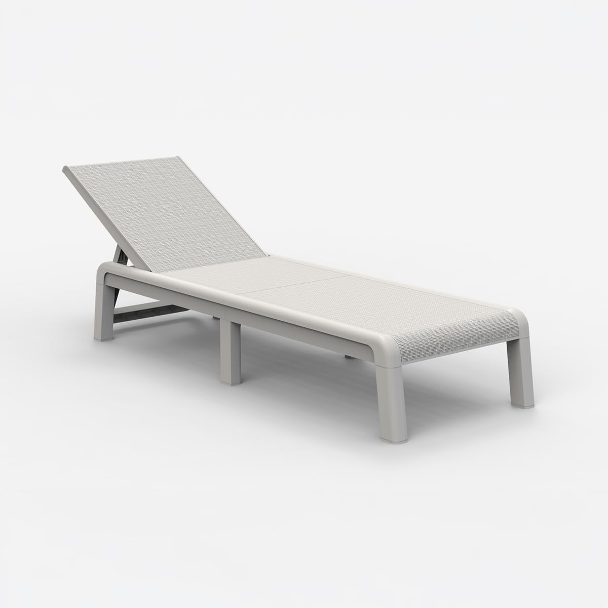 Chaise longue de jardin inclinable Atlas Sunlounger - Blanc