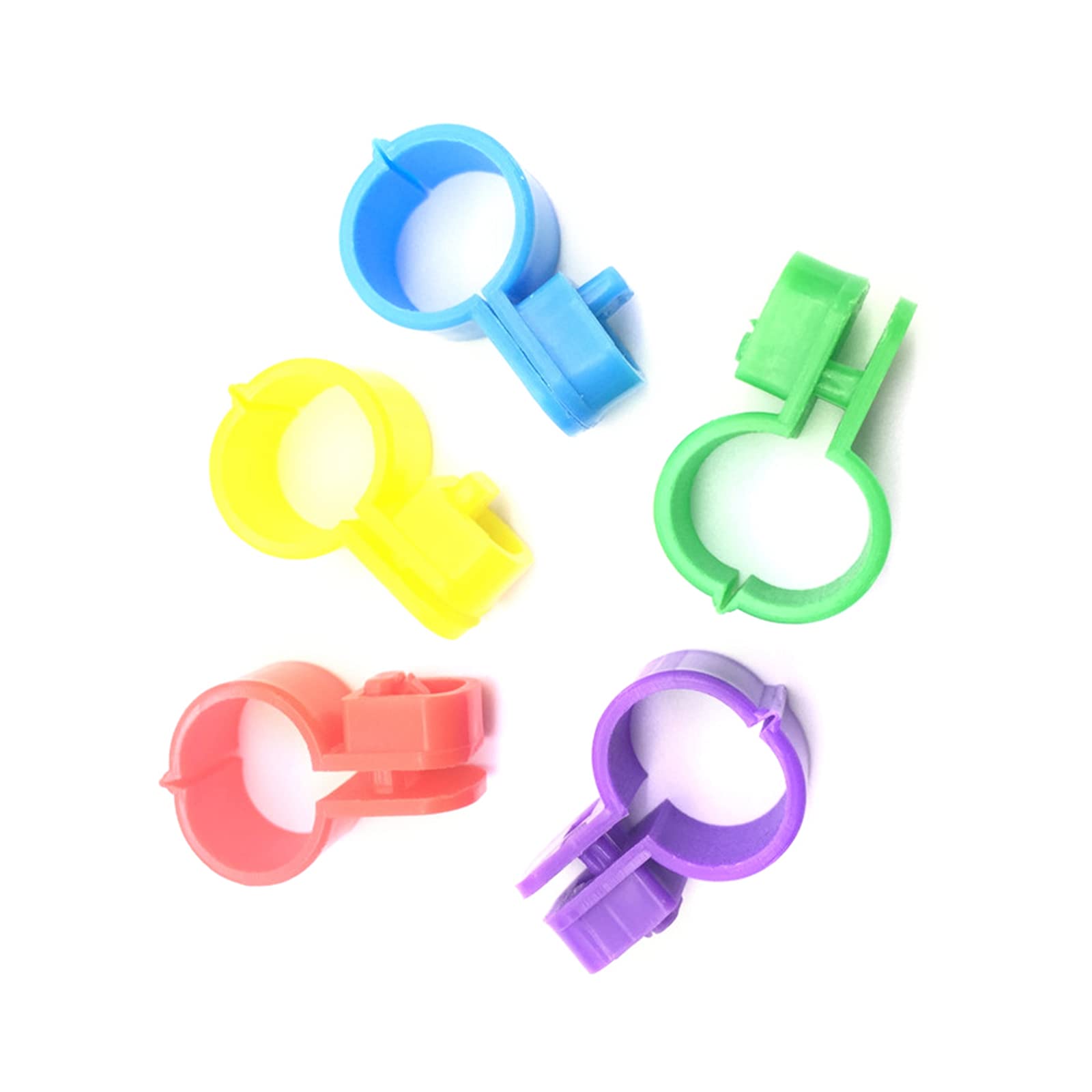 Anillas para patas de pollo 1000 Uds. Anillos for patas de pollo, anillos con Clip for identificación de pies, rojo M(Mix Color)