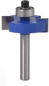 Zkenyao-Router Bit 1/4" Shank 6mm Shank T Type Bearings Wood Milling Cutter Rabbeting Bit Woodworking Tool Router Bits for Wood,1pc, Use Safety Reliable Cutting Edge Length 6X9.52mm