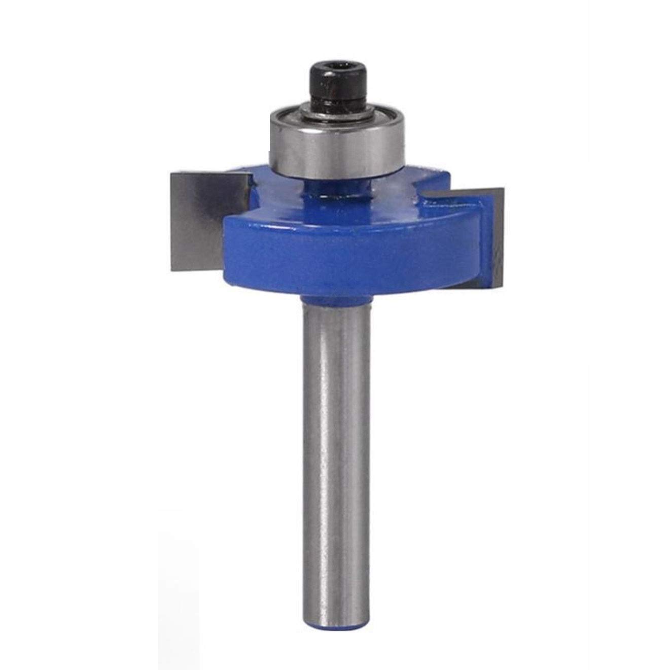 Zkenyao-Router Bit 1/4"Shank 6mm Shank T Type Type Cuscinetti Legno fresatura taglierina del Coniglio Bit Lavorazione del Legno Strumento Router Bits per Legno, 1pc, USA Sicurezza affidabile