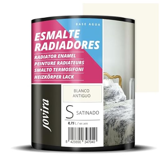 JOVIRA PINTURAS Esmalte Radiadores al Agua. Decora y protege toda clase de radiadores por agua y tuberías de calefacción (750 Mililitros, Blanco Antiguo) H-22