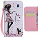 Produktbild Ougger Handyhülle für Apple iPhone X (iPhone 10 Ten) hülle, Mädchen Stil Tasche Leder Schutzhülle Bumper Schale Weich Tasche Magnet Silikon Beutel Flip Cover mit Kartenslot