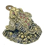 Three Legged Toad Money Frog Statue Figurine