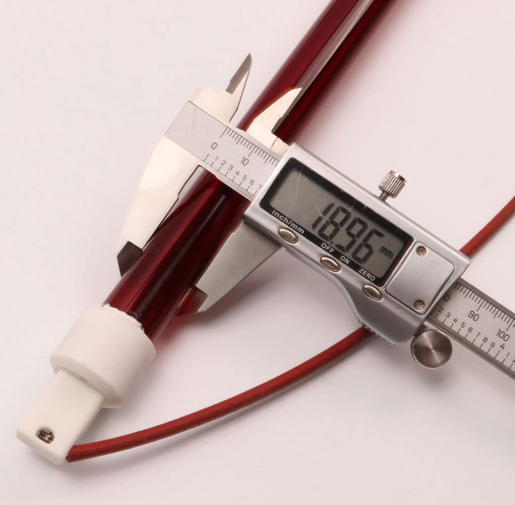 Tube de lampe chauffante 1000 W 525 mm Rouge rubis 220 V Ø 19 mm