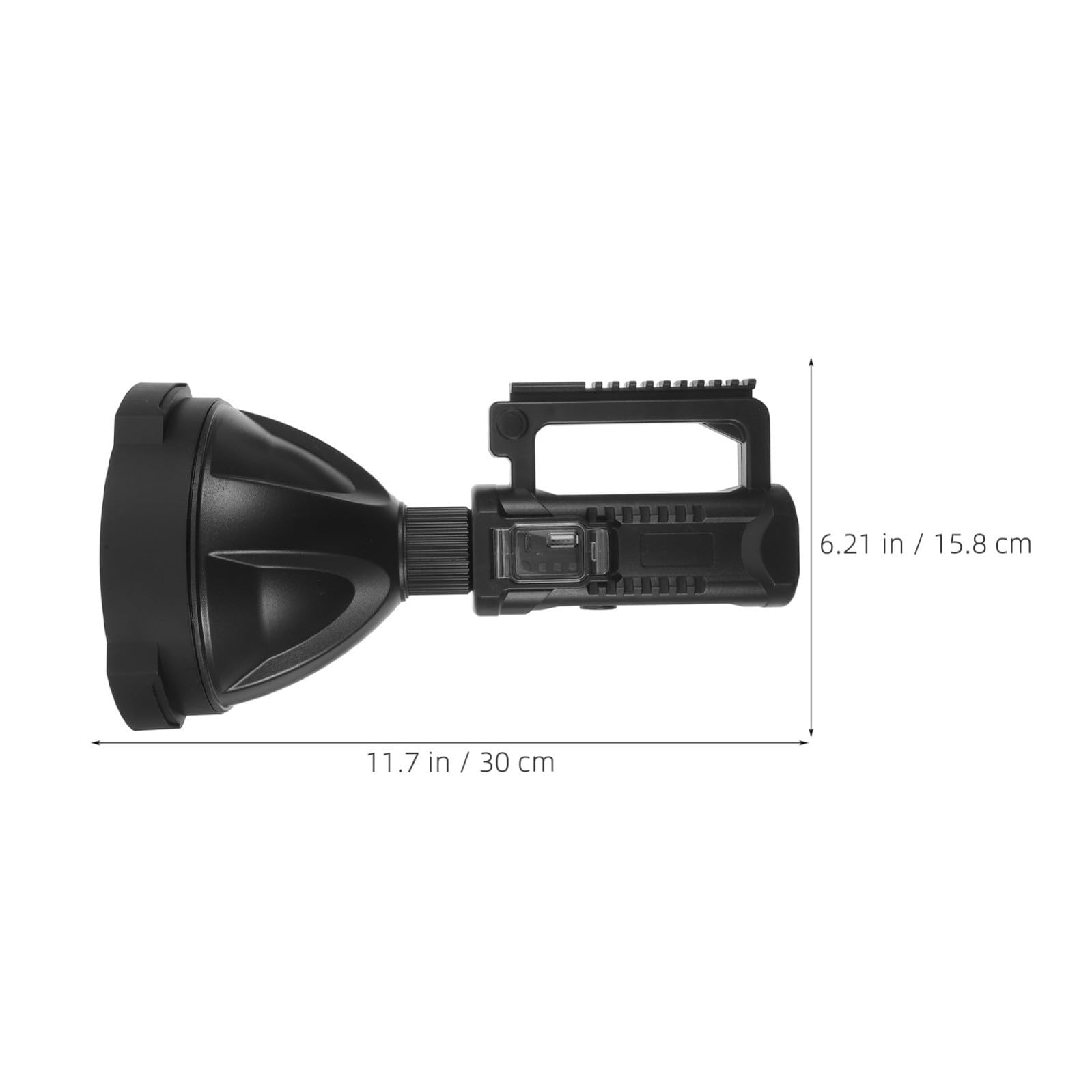 Happyyami Torcia LED Multifunzionale Ricaricabile 8000mah per Outdoor | Nero, Plastico e Led, Design Portatile a Mano, Ricarica Rapida, per Hiking e Attività All'aperto