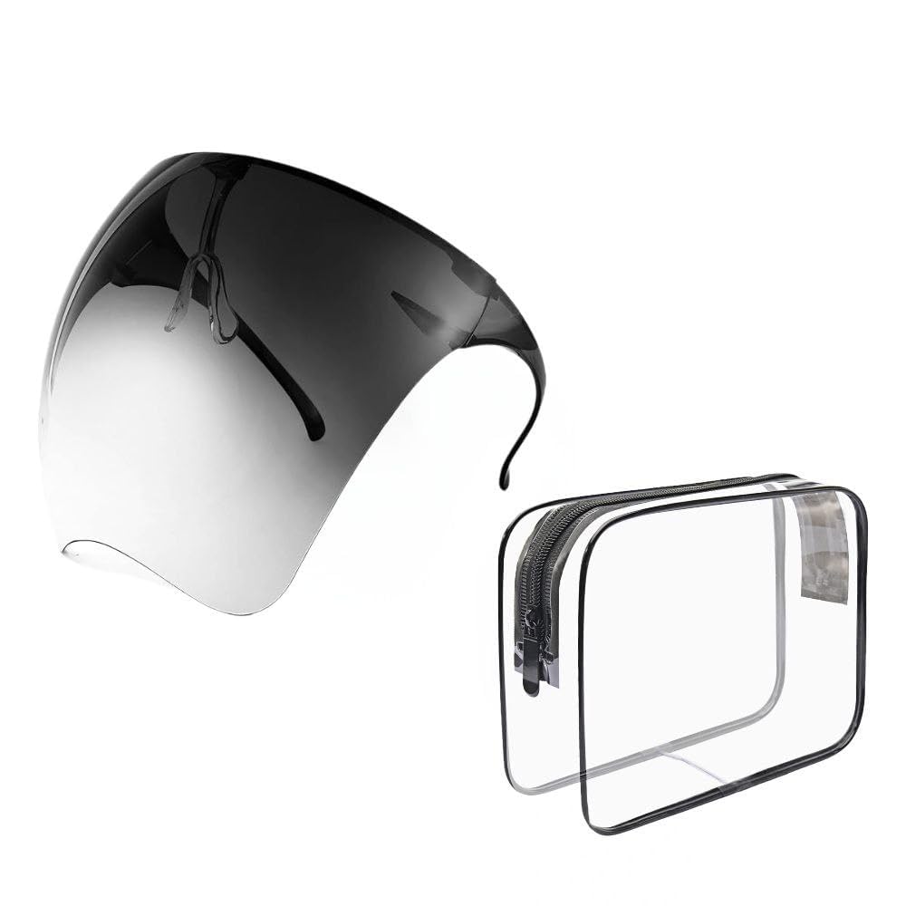 Full Face Shield Visor Sunglasses – Anti Fog UV Protection Oversized Face Shield Glasses for Women & Men Windproof Dustproof Transparent Safety Visor Goggles with Storage Case-picture-19