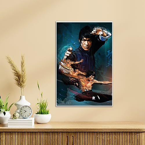 Image of TenorArts Bruce Lee Poster MMA Fighter Fan Art Print Wall Poster with Thick 300 GSM Matt Finish Paper (18inches x 12inches)