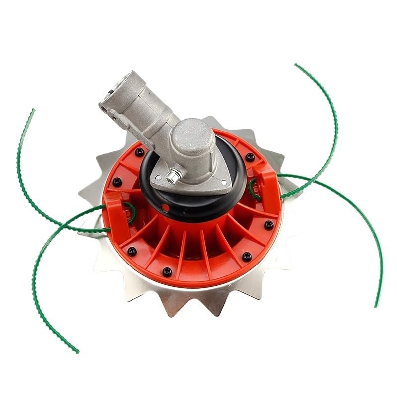 Cabezal de Corte de Doble Golpe con Hilo y Cuchilla for desbrozadora de Gasolina, Piezas de máquina cortadora de césped, Herramientas de jardín M10