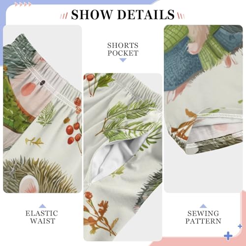 ZZXXB Cartoon Hedgehog Boys Long Pants Soft Trousers Elastic Waist Kids Lounge Bottoms with Pockets S-XL4