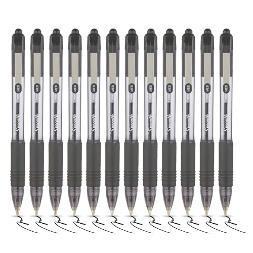 Zebra Pen Z Grip Black Pens Ballpoint, Smooth Writing Ballpoint Pens with Pocket Clip, Retractable Black Ink Ballpoint Pens, Reliable Black Biro Pens Multipack for Everyday Use - Medium Point, 12pk