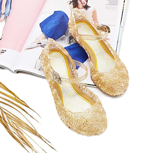 Summer Girls Princess Sandals Hollow Cosplay Party Jelly Shoes Mary Jane Costumes Flats3