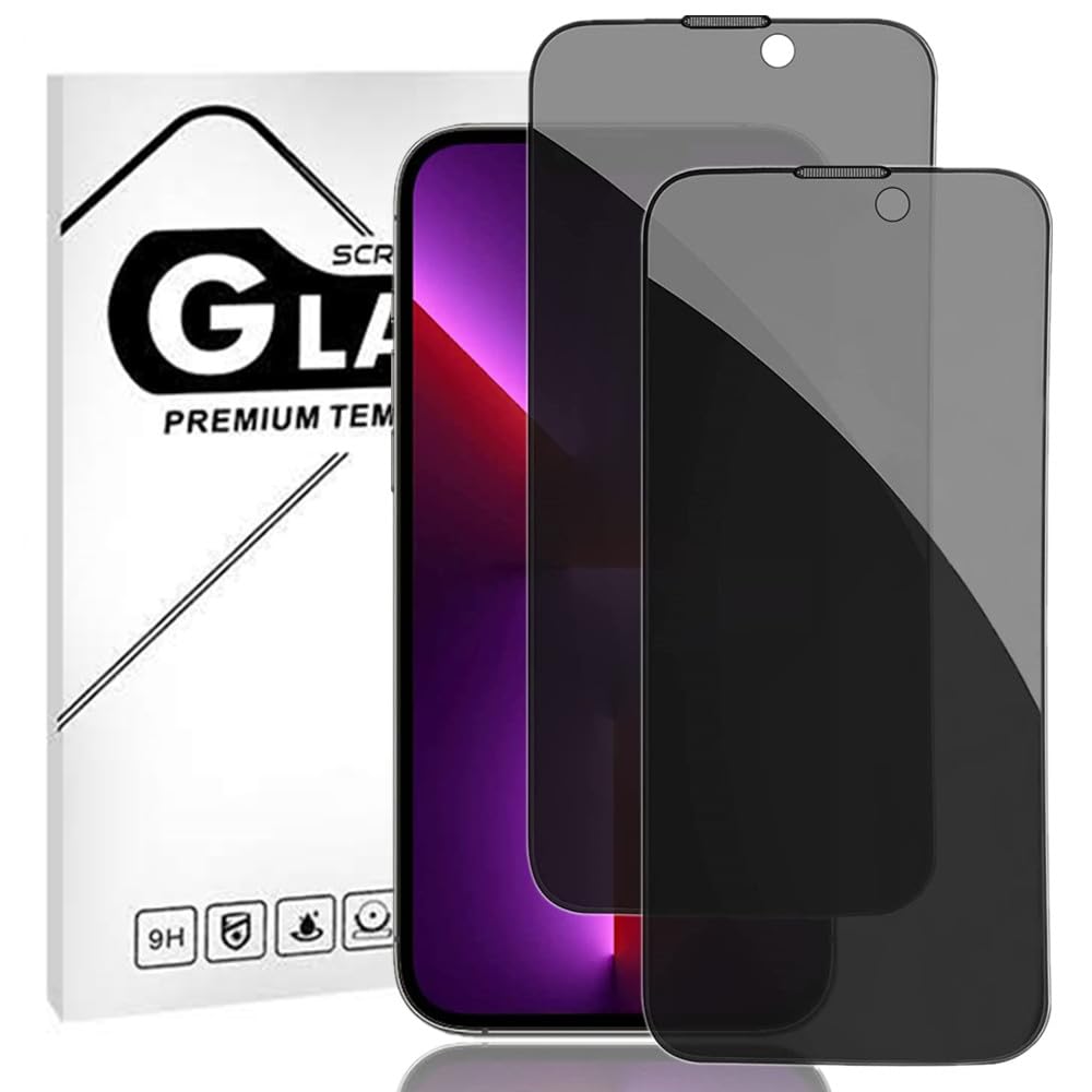 【2枚セット】【覗き見防止】iPhone 16 Pro 覗き見防止ガラスフィルム プライバシー保護 ラウンドエッジ高精度加工 強化ガラス 貼り付け簡単 Face IDに対応 高硬度9H 全面保護 気泡無しアイフォン 16 Pro 覗き見防止 強化ガラスフィルム