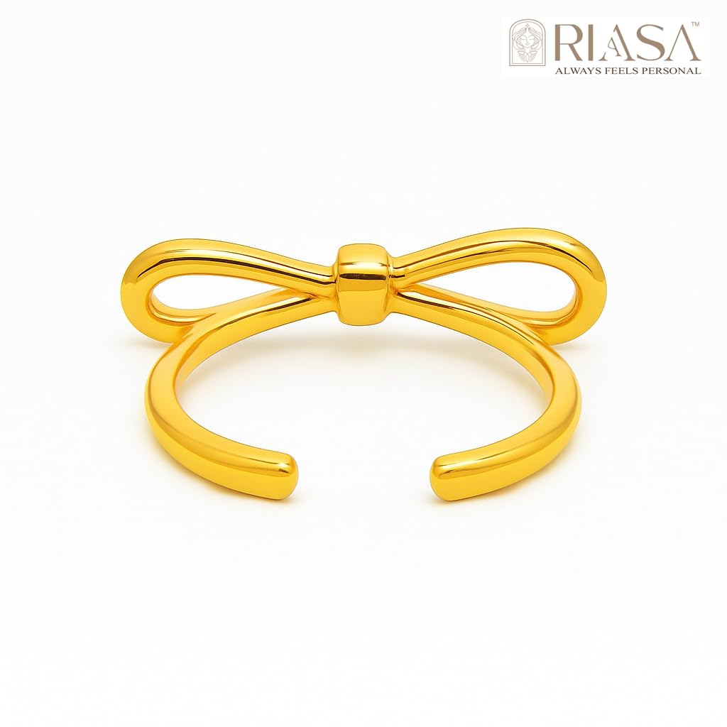 by Fairdeal SOFT LOOP FANCY RING for Women – Gold Plated Jewelry, Gift For Women & Girls | Aqua-safe & Tarnish-Resistant, Jewellery for Women