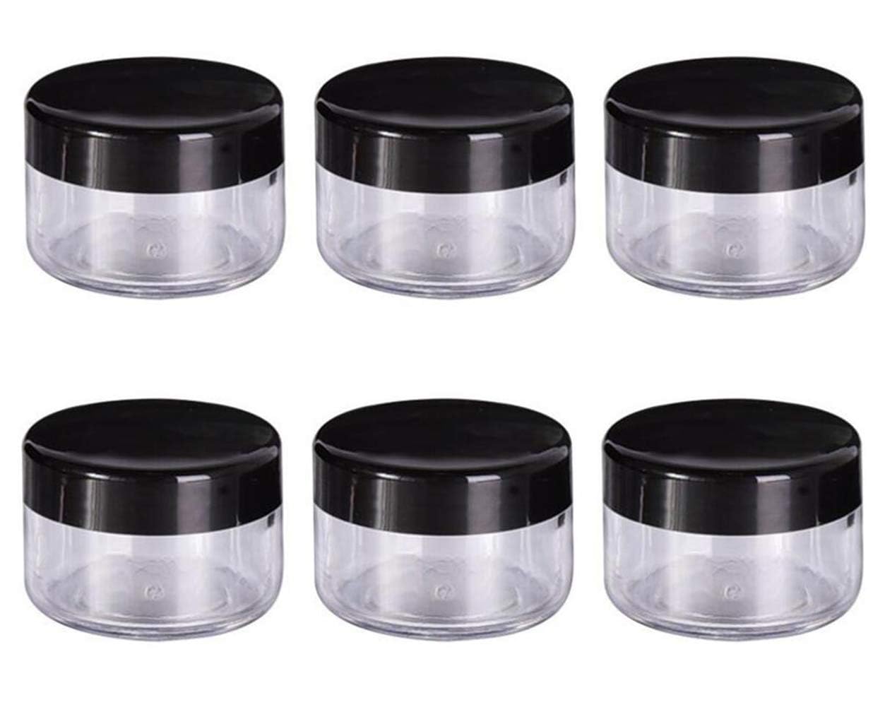 NIOFY Plastic Jars Round Clear Cosmetic Container Jars with Lids, Perfect for Lotion, Cream, Ointments, Makeup, Eye Shadow, Rhinestone, Samples, Pot, Travel Storage (2.5X3.8 cm Small)-image-42
