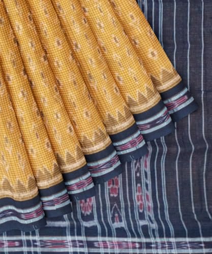 Image of Nuapatna Cotton Saree of Odisha Ikkat Orissa Traditional Handloom Sari | Bomkai | Pata | Nuapatana | sambalpuri saree | khandua patta sare | without Blouse S9