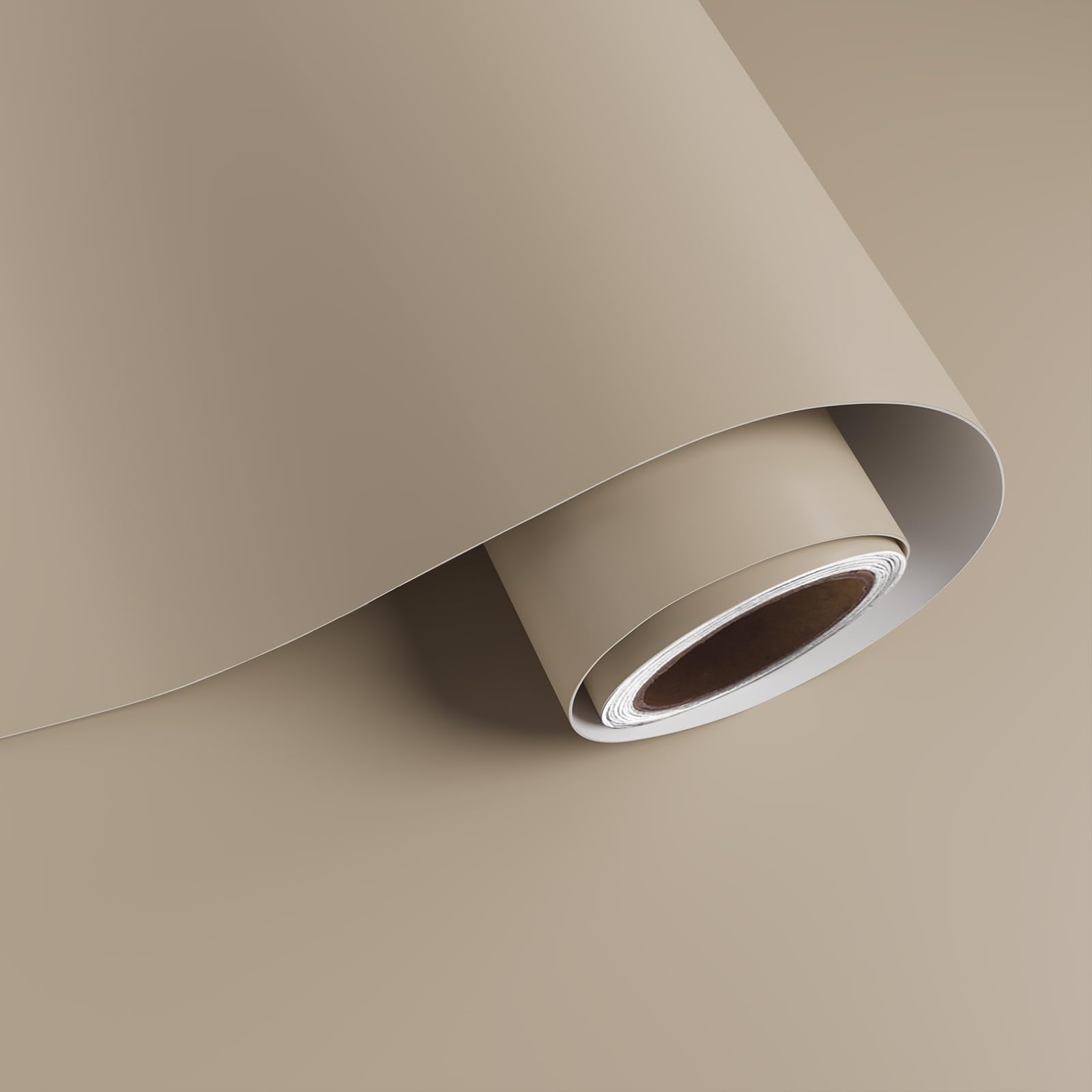 VaryPaper Light Brown Peel and Stick Wallpaper 40cmx800cm Thick Sticky Back Plastic Plain Color Wallpaper for Living Room Bedroom Removable Contact Paper for Kitchen Countertops Cupboard Vinyl Wrap