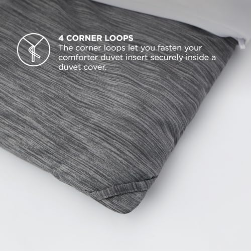 Image of Bedsure Full Comforter Set - Charcoal Grey Soft Bedding for All Seasons, Cationic Dyed Bed Set, 3 Pieces, 1 Full Size Comforter (82 inchx86 inch) and 2 Pillow Shams (20 inchx26 inch+2 inch)