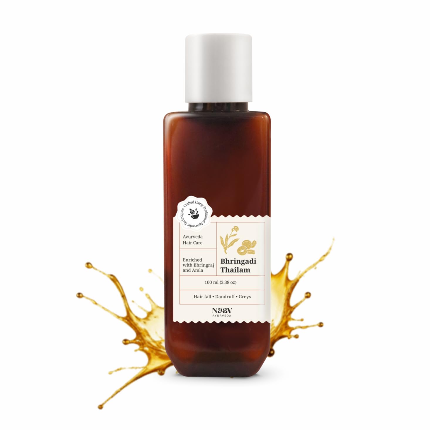 Bhringadi Thailam Hair Oil – Bhringraj, Amla & Jatamansi for Hair Fall, Dandruff & Premature Greying – Traditional Taila Paka Vidhi – 100ml-image-37