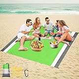 Picknickdecke Wasserdicht 200x200 Groß Waschbar Strandmatte Stranddecke Sandfrei Picknickdecken Strand Matte Decke Beach Blanket Mats Kleines Packmaß Picnic Mat Blankets Leicht Faltbar Campingdecke