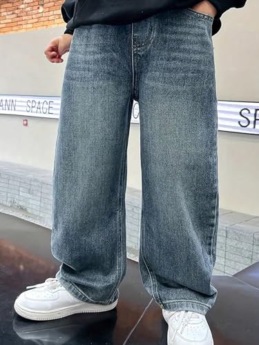 Image of Lymio Junior's Boys Jeans Pant | Kids Jeans for Boys | Denim Baggy Pants | Loose Fit Casual Trousers for Children (LK-50-51)