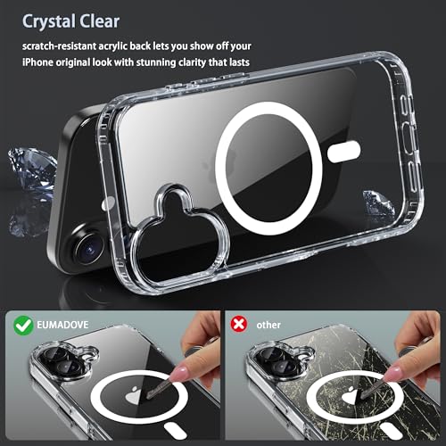 Image of for iPhone 17 Clear Case, Compatible with MagSafe, Magnetic Phone Case for iPhone 17, Shockproof Military-Grade Protection，Upgraded [Anti-Yellowing] (Transparent Magsafe, iPhone 17)
