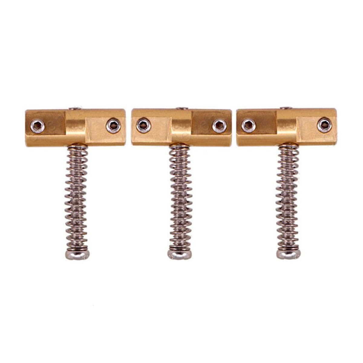 VOANZO 3 Pcs 10.8mm Brass Guitar Bridge Saddles for Electric Guitars Replacement Saddles for Enhanced Tone with Most Electric Guitar Bridges