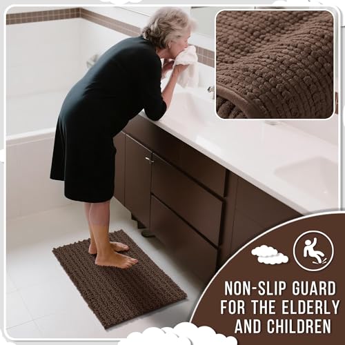 image for Yimobra Bathroom Rugs Non Slip Washable 32x20 Inch - Ultra Soft Absorb