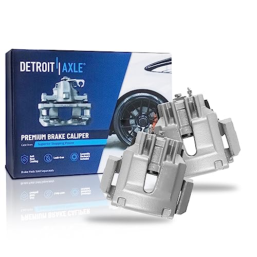 Image of Detroit Axle - Rear Disc Brake Calipers w /Brackets Replacement for 2003 | 2004 2005 2006 Ford Expedition Lincoln Navigator - 2pc Set
