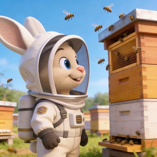 Petit Lapin - Petit Lapin observe les abeilles