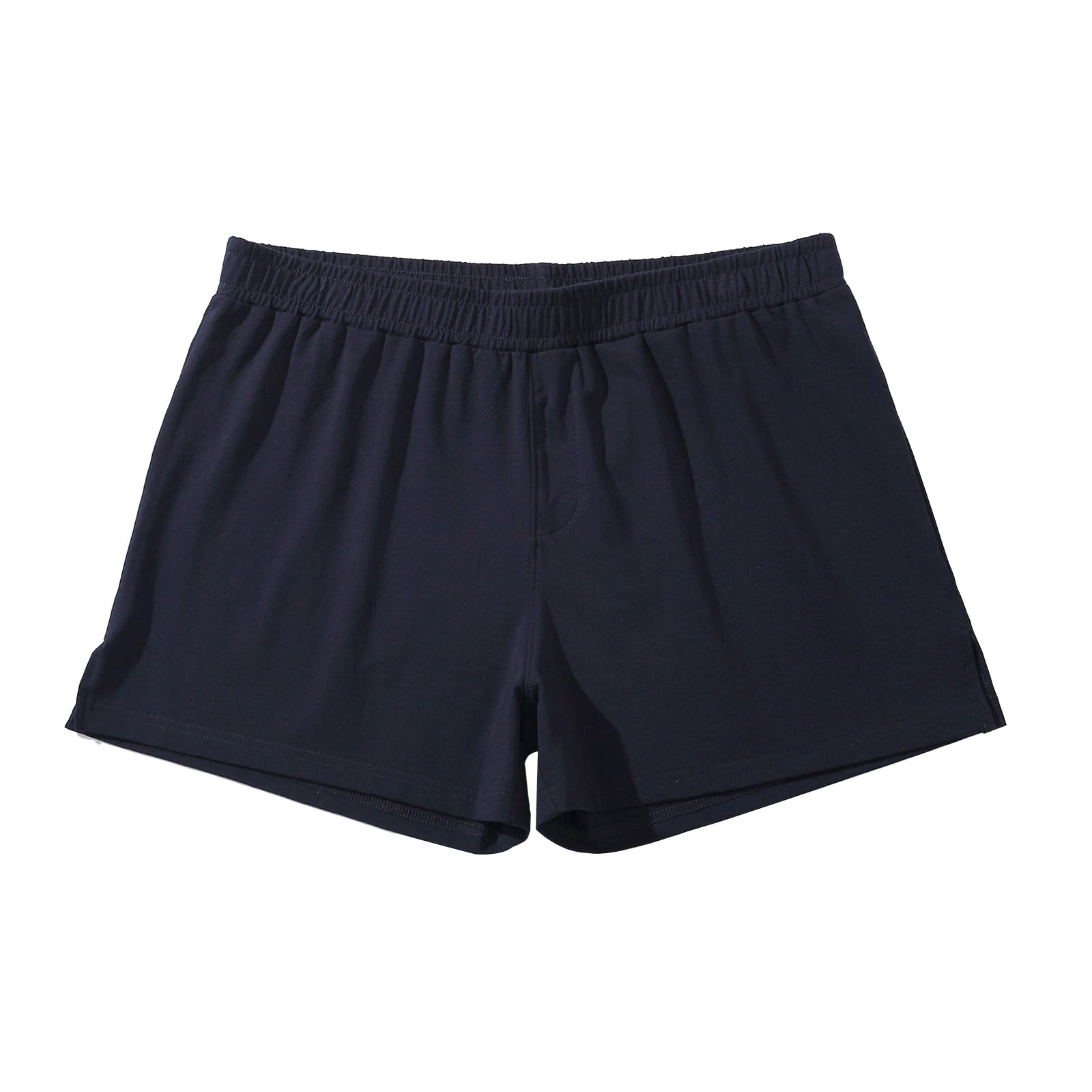 amy coulee Men's Summer Gym Shorts 3 Inch Inseam Running Bodybuilding Shorts Elastic Waist Lounge Cotton Sleep Shorts-picture-10
