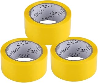 HUSL Cinta Adhesiva Color, Precinto Colores, 80m Colores Conjunto de Cintas para Artes, Manualidades, Pintura, Modelado, Recambio, Etiquetado o Codificación, Cinta de Conducto de colores (Amarillo)
