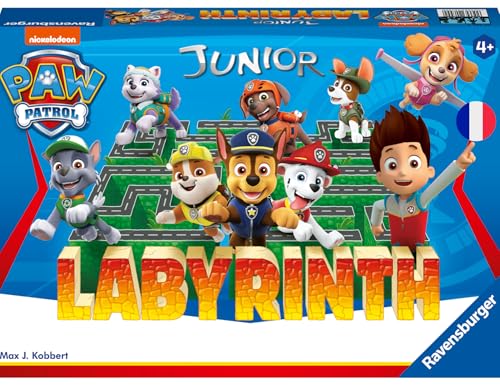 Ravensburger - Labyrinthe Pat'Patrouille Junior - Jeu de Société Famille - Labyrinthe Jeu Pat'Patrouille - 2-4 Joueurs dès 4 Ans - Marcus Chase Rocky - 20799