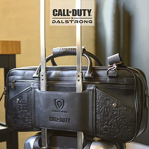 Dalstrong Leather Chef Knife Bag - Call Of Duty Edition - Top Grain Black Genuine Leather - Up To 60 Knives - Nylon And Leather Straps - Premium Waxed Canvas Interior - Notebook Pocket - Ultra-Durable #TOP4