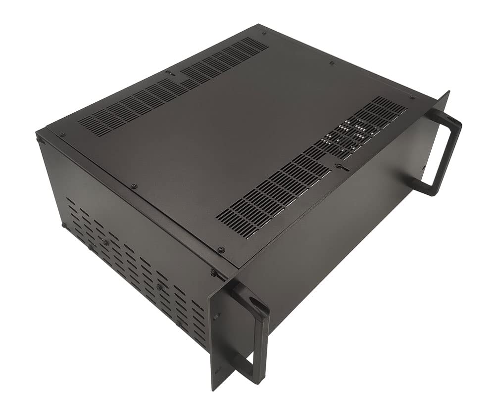 Full Aluminum DIY Multipurpose Box Electronic Enclosure Rack Mount 19" 4U-D2 (Cabinet Size (mm.): Width 425 mm. x Height 172 mm. x Long 335 mm.) Flat Pack with 1 Pair Aluminum Mount bar.