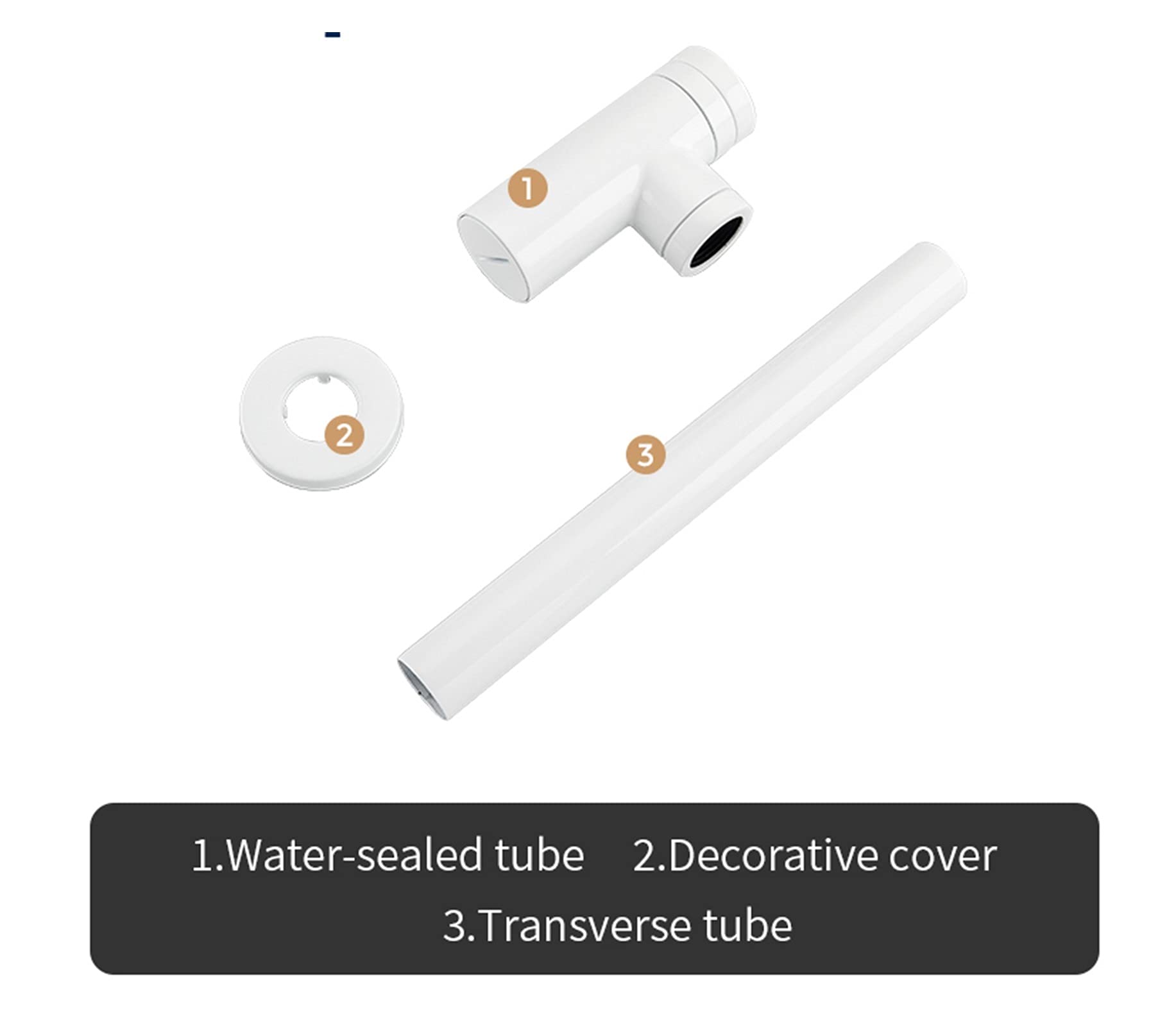 Lavabo Blanco Desagüe emergente Desagüe de Botella de Acero Inoxidable Desagües de sifón para Lavabo de baño con Kit de desagüe emergente F82-6 Exquisito