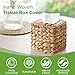 Rattan Tissue Box Cover Square, Wicker Tissue Box Holder Facial Tissues Boxes, Hand Woven Square Tissue Box Cover Tissue Holder for Bathroom Toilet Living Room Kitchen Office Table Desk, Natural