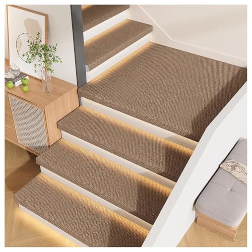 Alfombrillas para peldaños domésticos en escaleras de madera