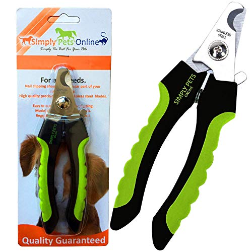 Dog Nail Clippers with Safety Guard - Superior Sharpness - Veterinarian Designed - for Medium and Large Dogs - Professional Stainless Steel Dog Nail Trimmers