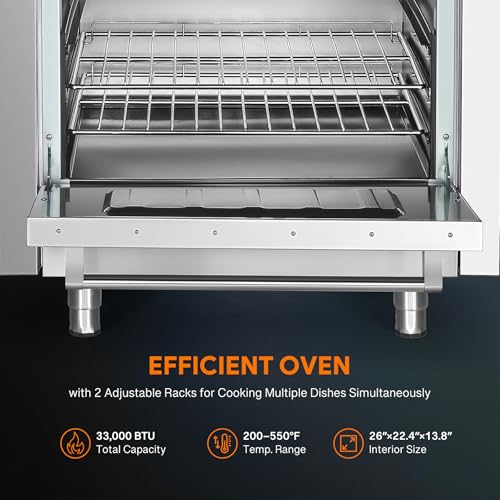 Wilprep WGR-12MG-LP 36 Inch Liquid Propane Gas Range With Oven & 12 Inch Griddle, Single Oven Gas Range With Total 173,000 Btu, 4 Burner Commercial Gas Range thumb #6