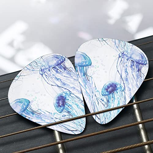 Ensemble de 12 médiators de guitare aquarelle méduses pour guitare acoustique, guitare électrique, contrebasse, ukulélé - Les Beatles, Paul McCartney, John Lennon, RIngo Starr, George Harrison Ensemble de 12 médiators de guitare aquarelle méduses pour guitare acoustique, guitare électrique, contrebasse, ukulélé – Image 8