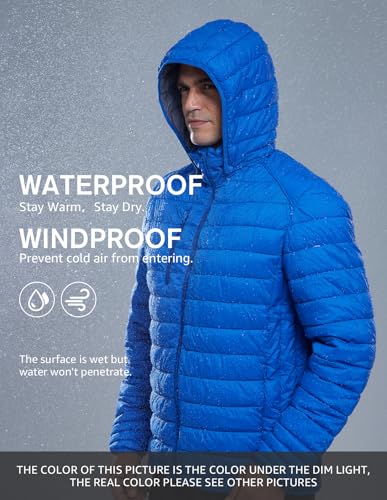 fit space Men's Insulated Synthetic Down Puffer Jacket Winter Warm Coat Quilted Water Resistant Packable Hiking Camping2