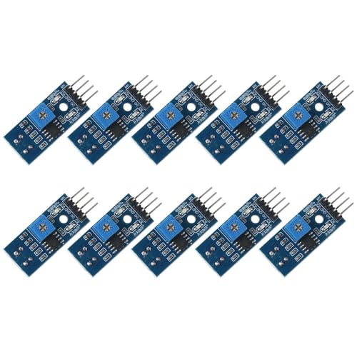 SHUATI 10pcs TCRT5000 Infrared Reflective Sensor, IR Sensor Barrier Line Tracing Sensor,3.3V-5V Obstacle Avoidance Module for Arduino