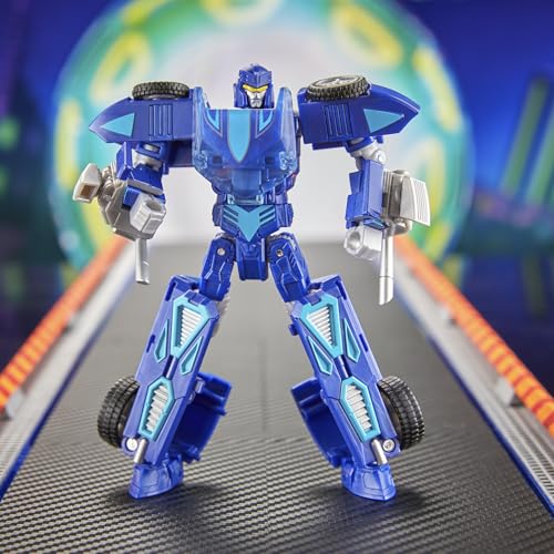 Image of Transformers Collaborative Hot Wheels x Twin Mill, Deluxe Class 5-Inch Robot Action Figure Converts to Racecar, Car Toys for Ages 8+